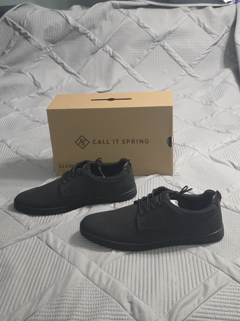 Call It Spring Wistman Casual 100% Vegan Black Oxford Shoes Men's Size 13 NEW